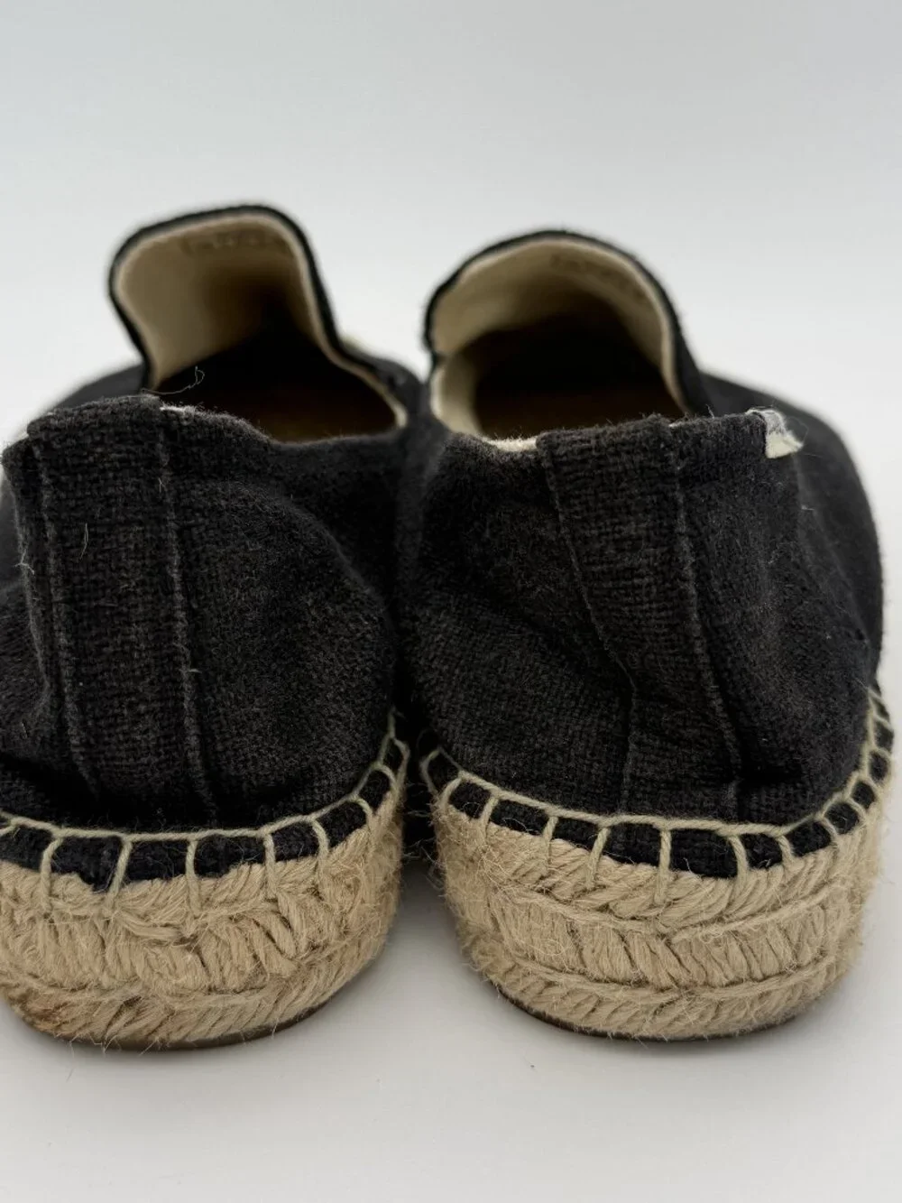 Soludos The Dali Original Espadrille Black Canvas Flats Size 11
